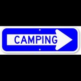 Indicator cu directie spre camping